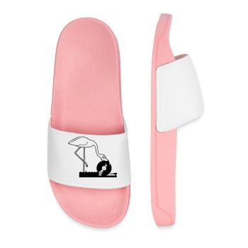 music party celebrate disco club hang up v - Men’s Pool Sliders - light pink - Front
