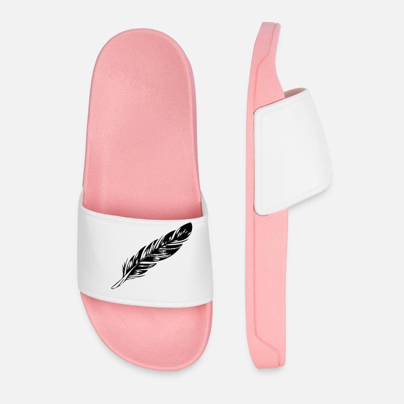 Feder - Männer Badelatschen - Hellrosa