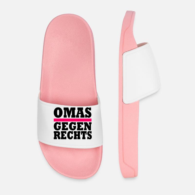 Omas Gegen Rechts - Männer Badelatschen - Hellrosa