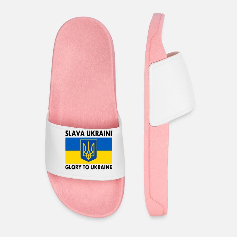 Slava ukraini - Männer Badelatschen - Hellrosa