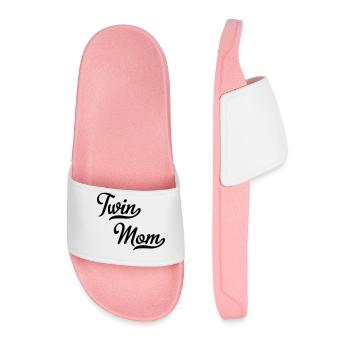Twin Mom - Men’s Pool Sliders - light pink - Front