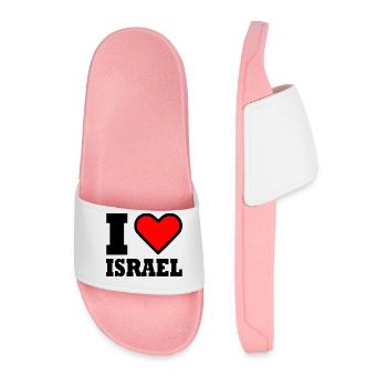 I love israel - Claquettes Homme - rose clair - Devant
