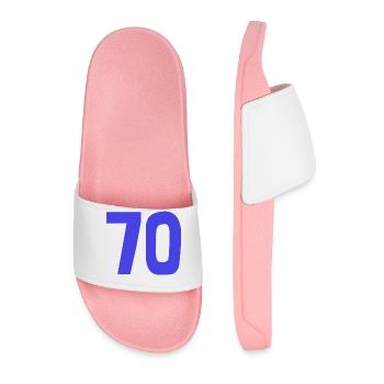ANNIVERSARY. HAPPY BIRTHDAY. HAPPY BIRTHDAY. - Men’s Pool Sliders - light pink - Front