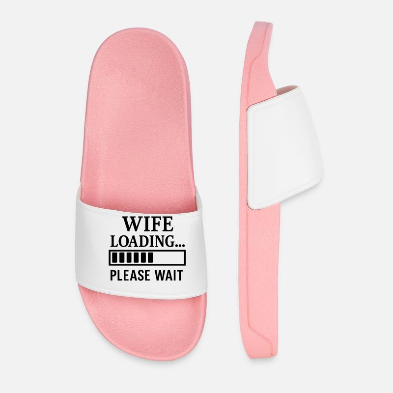 Wife Loading… Please Wait. - Männer Badelatschen - Hellrosa