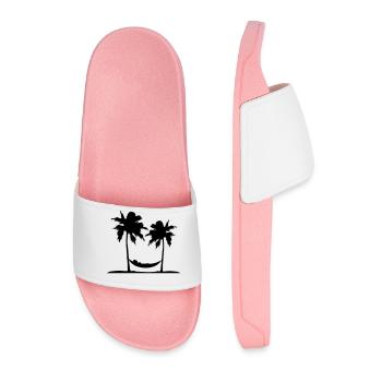 haengematte island sun palms chill relaxed ent - Men’s Pool Sliders - light pink - Front