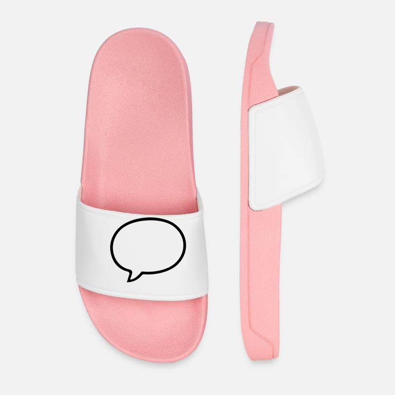 Speech bubble comic design - Men’s Pool Sliders - light pink
