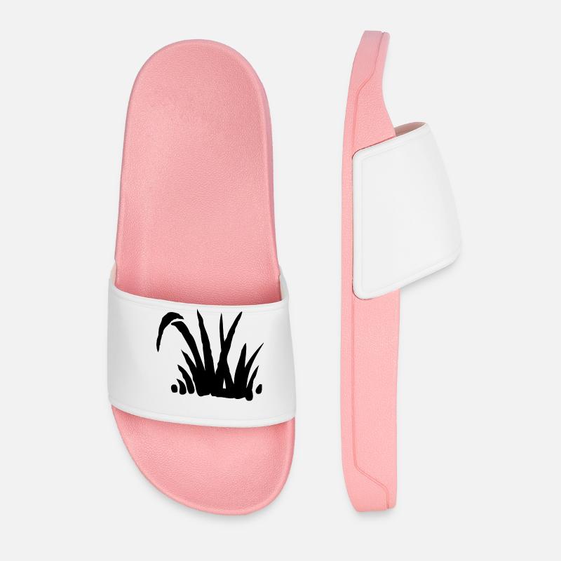 Grass bush - Men’s Pool Sliders - light pink