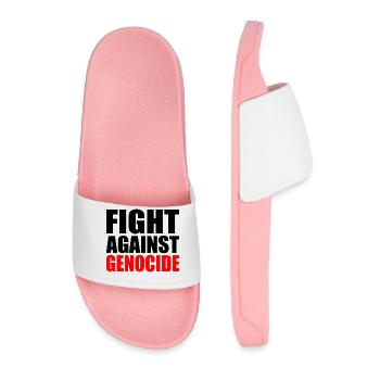 Fight against genocide - Claquettes Homme - rose clair - Devant