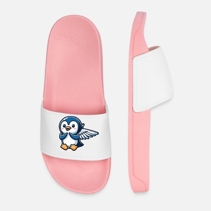 Himmlischer Pinguin Flügel - Männer Badelatschen - Hellrosa