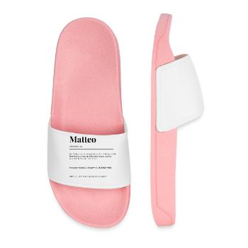 Matteo - Männer Badelatschen - Hellrosa - Vorne