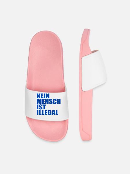kein mensch ist illegal - Männer Badelatschen - Hellrosa