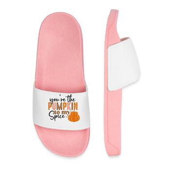 You're The Pumpkin To My Spice - Men’s Pool Sliders - light pink - Front