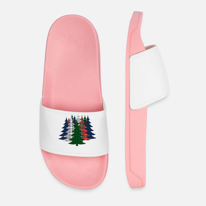 Weihnachtsbaum - Männer Badelatschen - Hellrosa