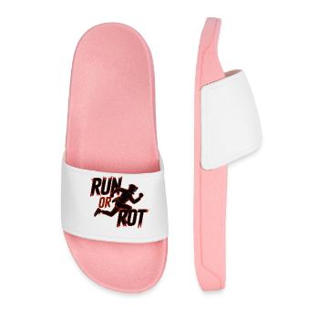 RUN OR ROT - Men’s Pool Sliders - light pink - Front