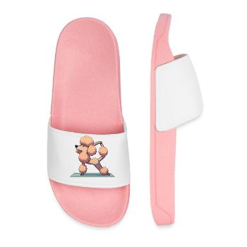 Gymnastique de yoga caniche chien - Claquettes Homme - rose clair - Devant