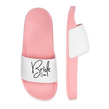 Bride Crew - Men’s Pool Sliders - light pink - Front