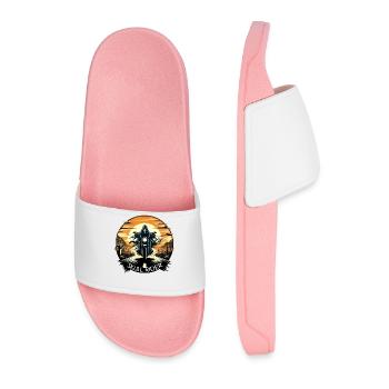SKULL RIDER : AVENTURE DANS LE DÉSERT SOUS LE COUCHER DU SOLEIL - Claquettes Homme - rose clair - Devant