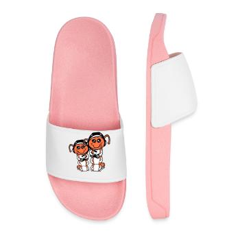 2 gamer caterpillar nerd gaming controller console game - Men’s Pool Sliders - light pink - Front