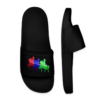 Medieval Knights Of Colour - Men’s Pool Sliders - black - Front