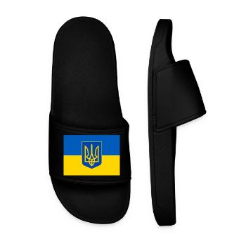 Ukraine - Männer Badelatschen - Schwarz - Vorne