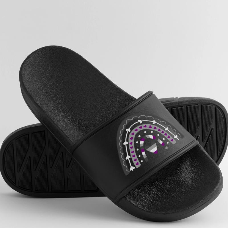 Fierté asexuée Boho Rainbow Claquettes Homme