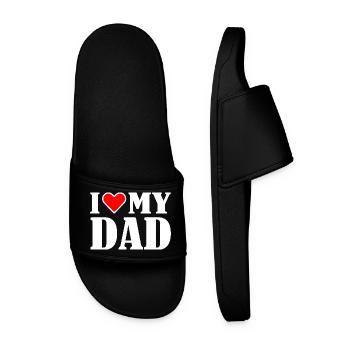 I love my dad - Männer Badelatschen - Schwarz - Vorne