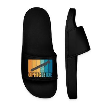Ophicleide Vintage Musicien Instrument Cadeau - Claquettes Homme - noir - Devant