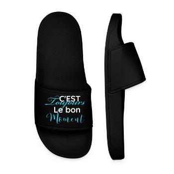 c'est toujours le bon moment - Claquettes Homme - noir - Devant