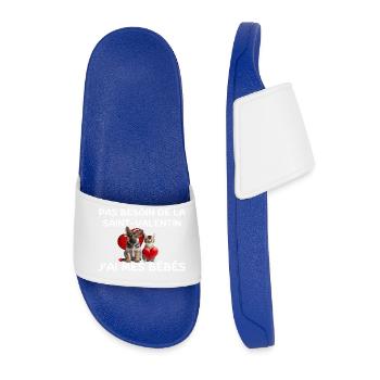 Amour animalier sans Saint-Valentin - Claquettes Homme - bleu roi - Devant