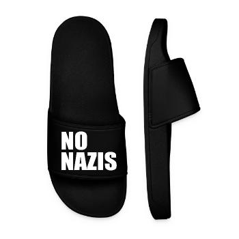 No nazis - Männer Badelatschen - Schwarz - Vorne