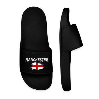 Manchester England - Men’s Pool Sliders - black - Front