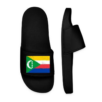 Drapeau des Comores - Claquettes Homme - noir - Devant