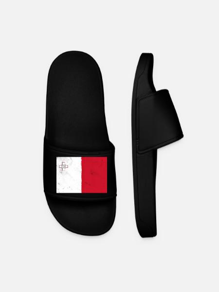 Drapeau de Malte - Claquettes Homme - noir
