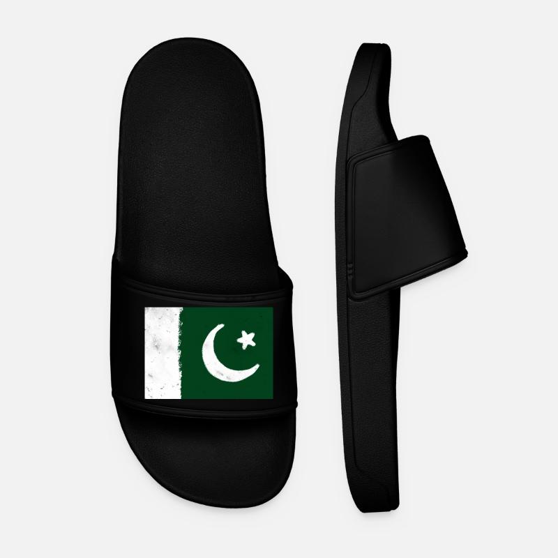 Flagge von Pakistan - Männer Badelatschen - Schwarz
