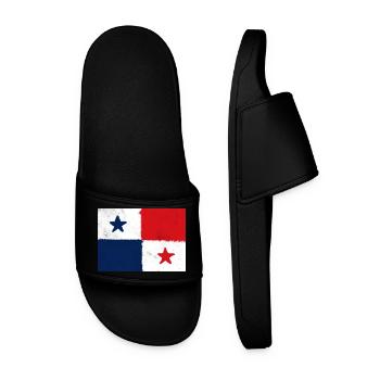 Flag of Panama - Men’s Pool Sliders - black - Front