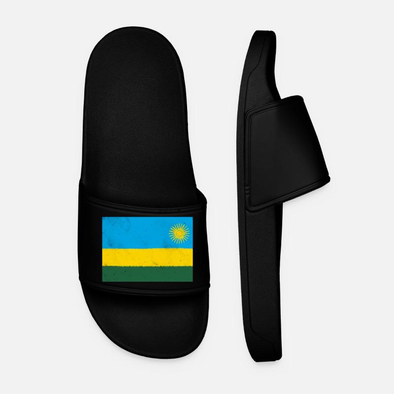 Flagge von Ruanda - Männer Badelatschen - Schwarz