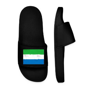 Drapeau de la Sierra Leone - Claquettes Homme - noir - Devant