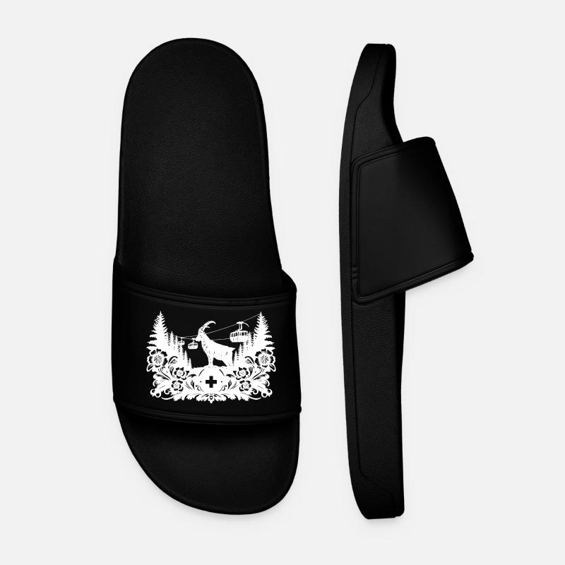 Steinbock_1_white_ - Men’s Pool Sliders - black