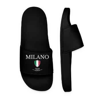 Milan Italy, elegant minimalist design - Men’s Pool Sliders - black - Front