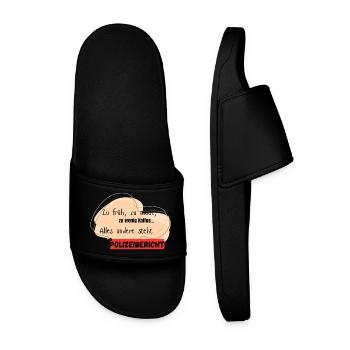 Police report funny - Men’s Pool Sliders - black - Front