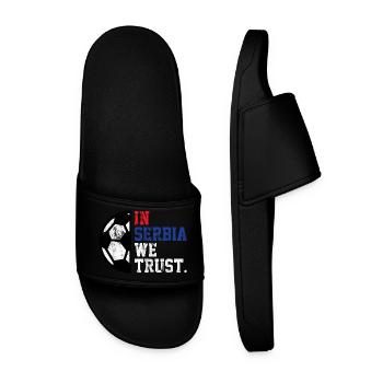 En Serbie, nous avons confiance - Claquettes Homme - noir - Devant