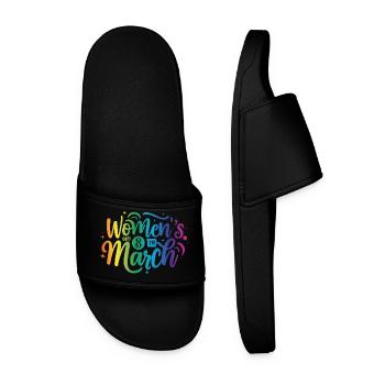 Women Day 8th March - Men’s Pool Sliders - black - Front