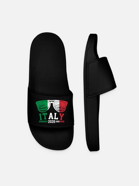 Italy 2026 Rome Colosseum Sunglasses - Men’s Pool Sliders - black