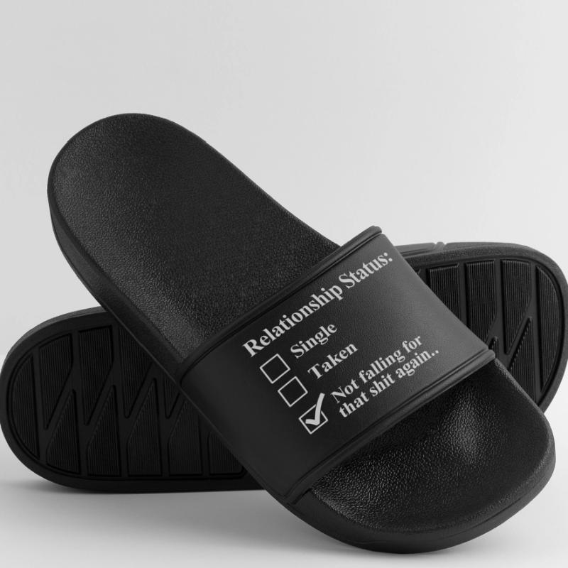 Relationship status: I don't fall for it anymore Men’s Pool Sliders