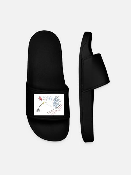 Regarde juste là ! - Claquettes Homme - noir