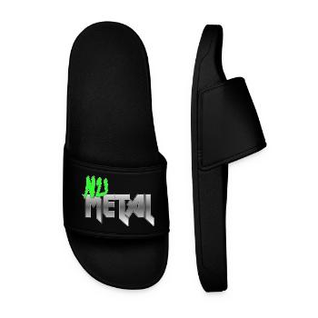 Nu Metal Green Fan Edition - Männer Badelatschen - Schwarz - Vorne