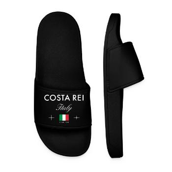 Costa Rei Sardinien Koordinaten Reise Souvenir - Männer Badelatschen - Schwarz - Vorne