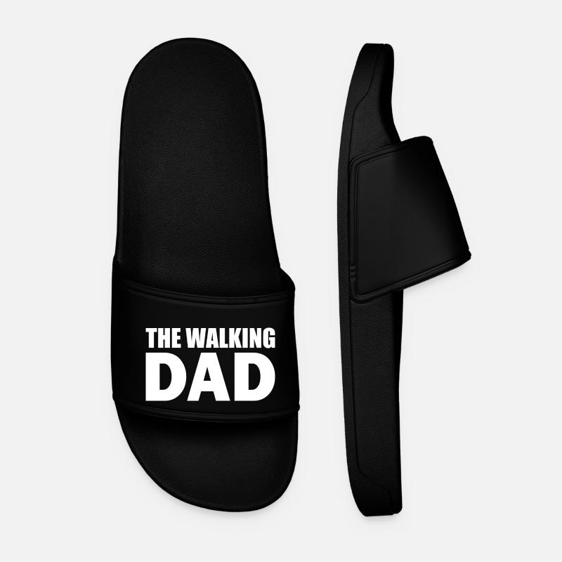 The walking dad - Men’s Pool Sliders - black