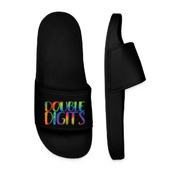 10th Birthday Gift, 10 Years Old, For Boys & Girls - Men’s Pool Sliders - black - Front