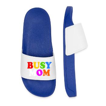 Busy mom - Männer Badelatschen - Königsblau - Vorne